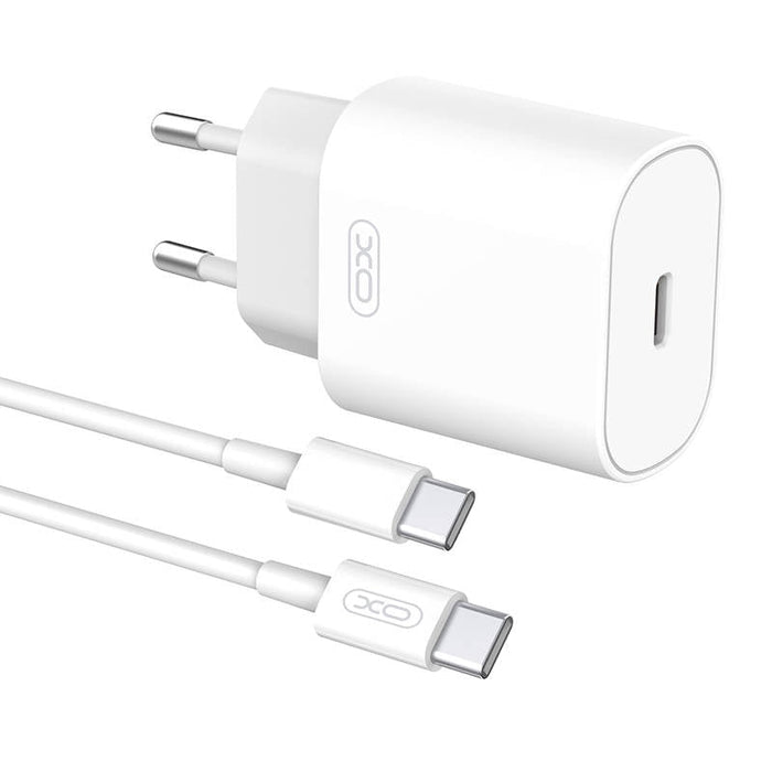 Адаптер XO L91EU с USB - C кабел 25W бял