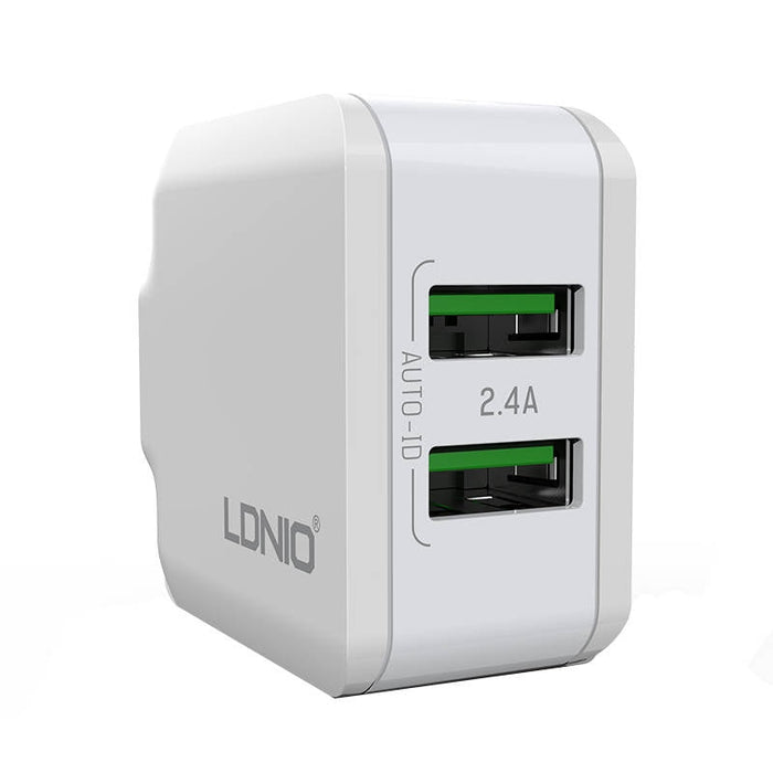 Адаптер LDNIO A2201 2USB с Lightning кабел