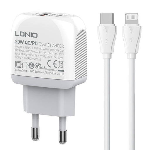 Адаптер LDNIO A2313C USB USB - C с към Lightning кабел