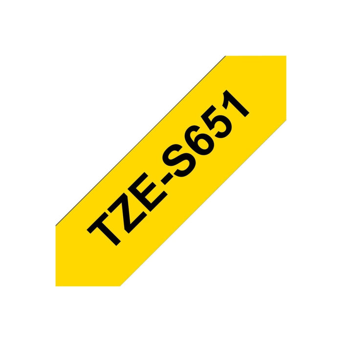 Ламинирана лента BROTHER TZES651 24mm черно на жълто