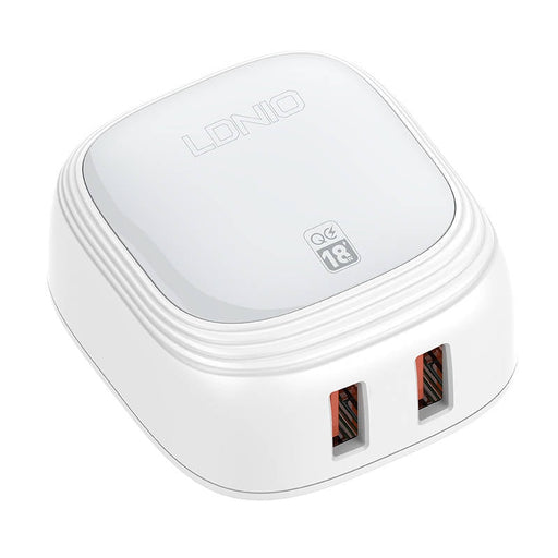 Адаптер LDNIO A2512Q 2USB 18W с USB - C кабел