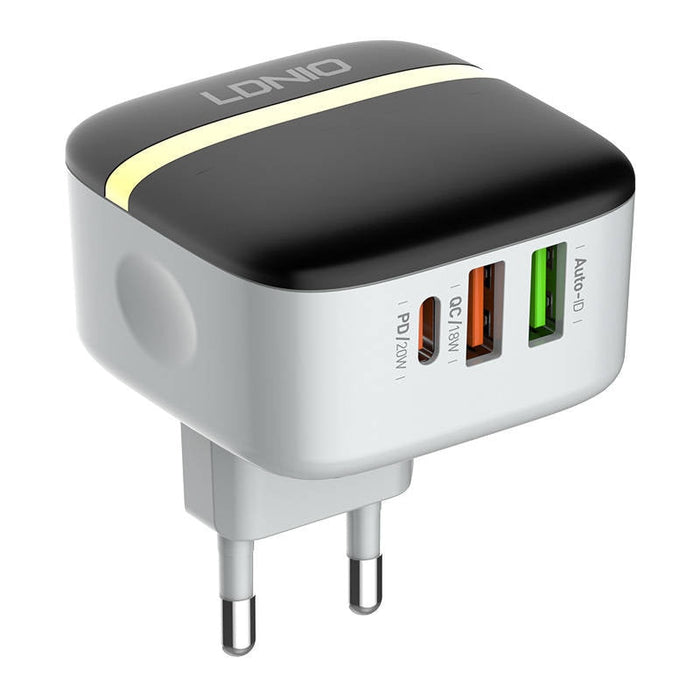 Адаптер LDNIO A3513Q 2USB USB - C 32W с MicroUSB кабел