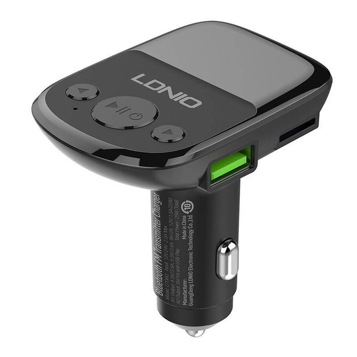 FM трансмитер Bluetooth C706Q 2USB AUX с MicroUSB кабел