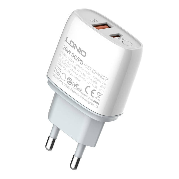 Адаптер LDNIO A2424C USB USB - C 20W с кабел