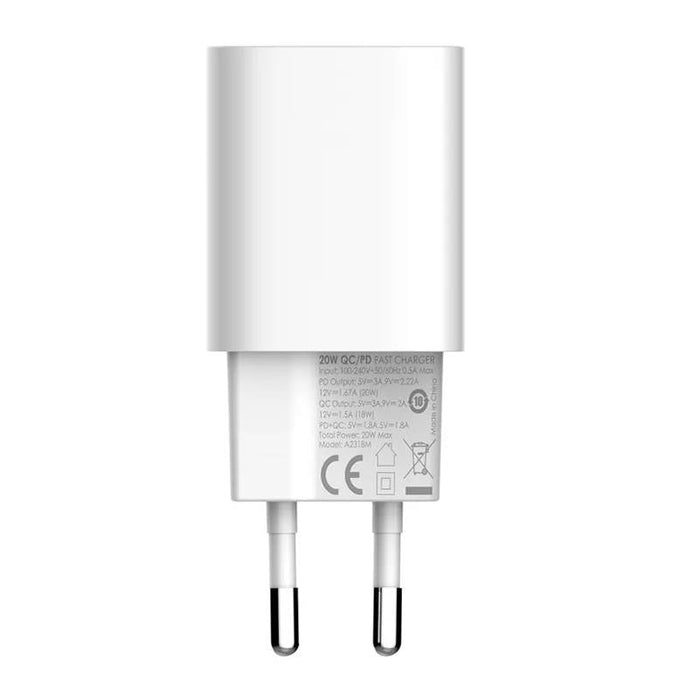 Адаптер LDNIO A2318M USB USB - C 20W с към Lightning кабел