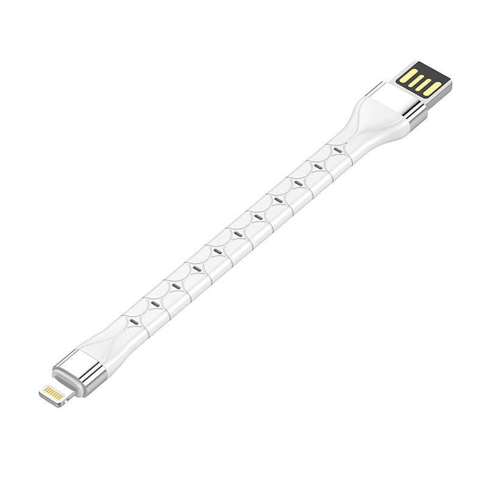 Кабел LDNIO LS50 0.15m USB към Lightning бял