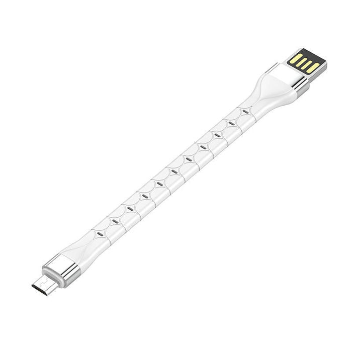 Кабел LDNIO LS50 0.15m USB към MicroUSB бял