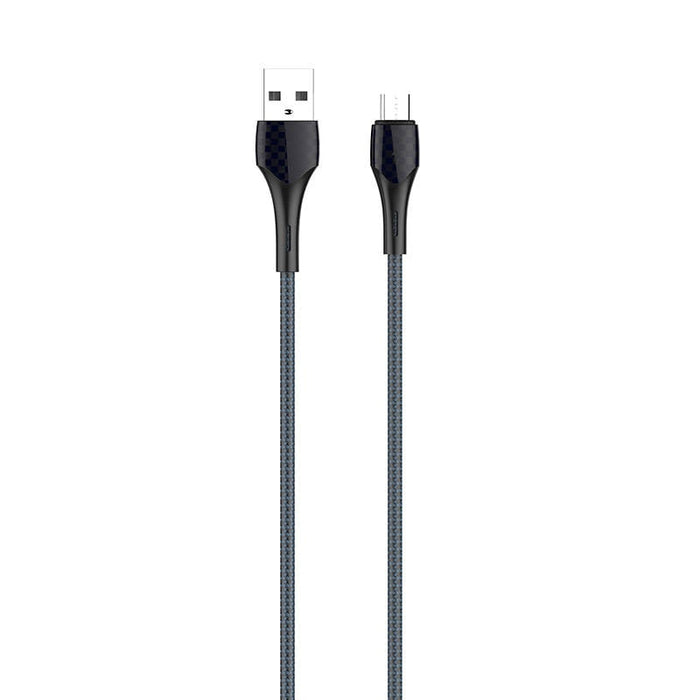 Кабел LDNIO LS522 2m USB към MicroUSB сиво - син