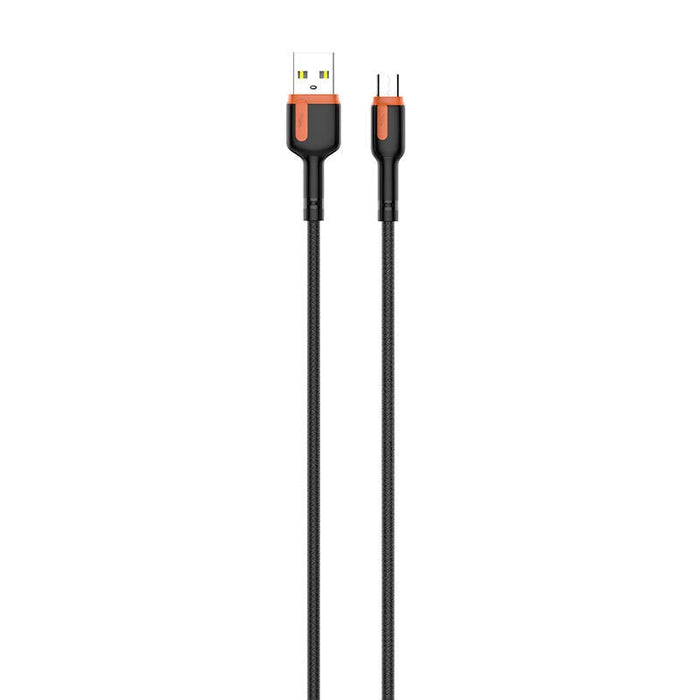 Кабел LDNIO LS531 USB към MicroUSB 1m сиво - оранжев