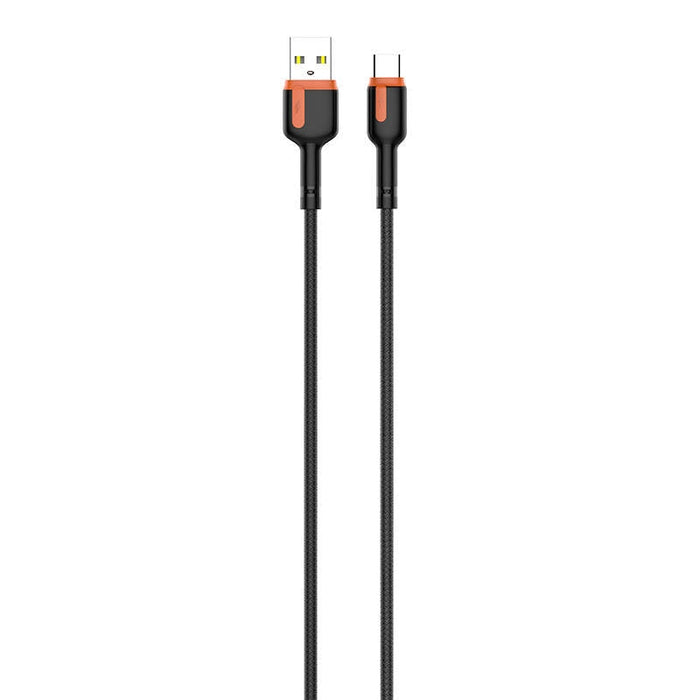 Кабел LDNIO LS531 1m USB към USB - C сиво - оранжев