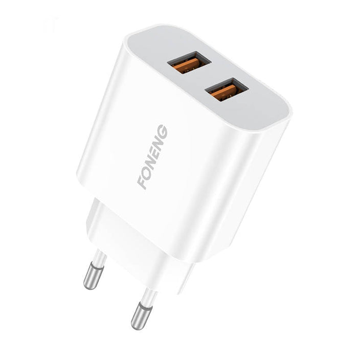 Адаптер Foneng EU45 2х USB 12W с към Lightning кабел