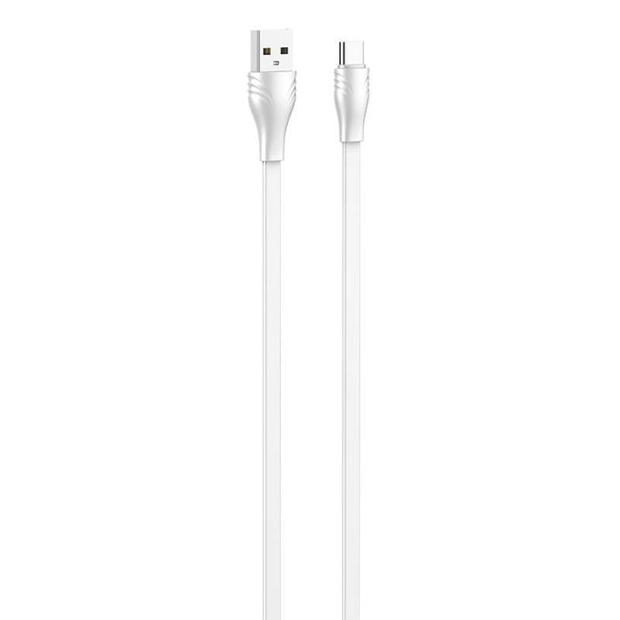 Кабел LDNIO LS550 USB към USB - C 2.4A 0.2m бял