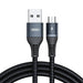 Кабел Remax Colorful Light MicroUSB 2.4A 1m черен