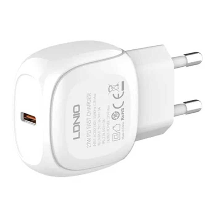 Адаптер LDNIO A1206C USB - C 27W с към кабел бял