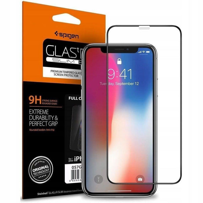 Стъклен протектор Spigen Glass FC за iPhone XR Black