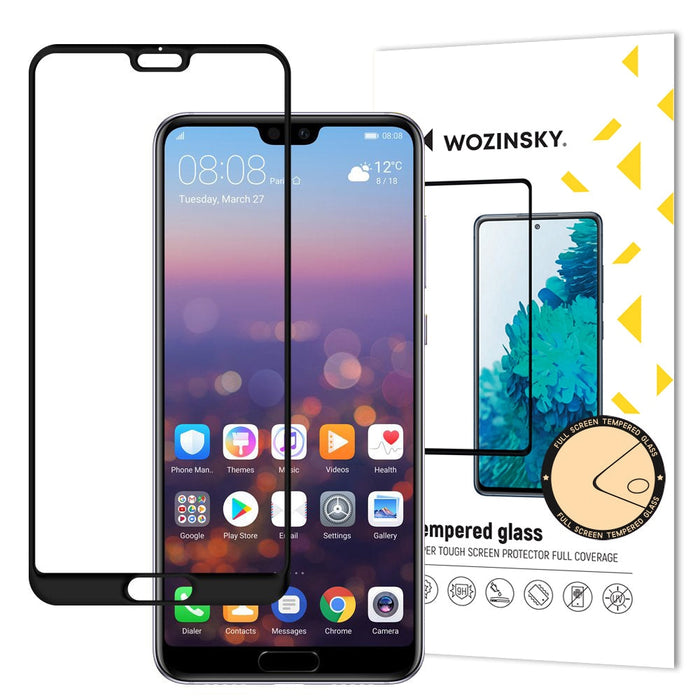 Протектор Wozinsky Full Glue за Huawei P20 Pro черен