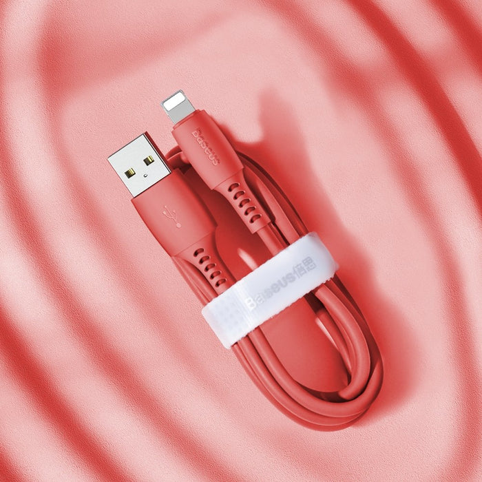 Кабел Baseus USB към Lightning 2.4A 1.2m Червен