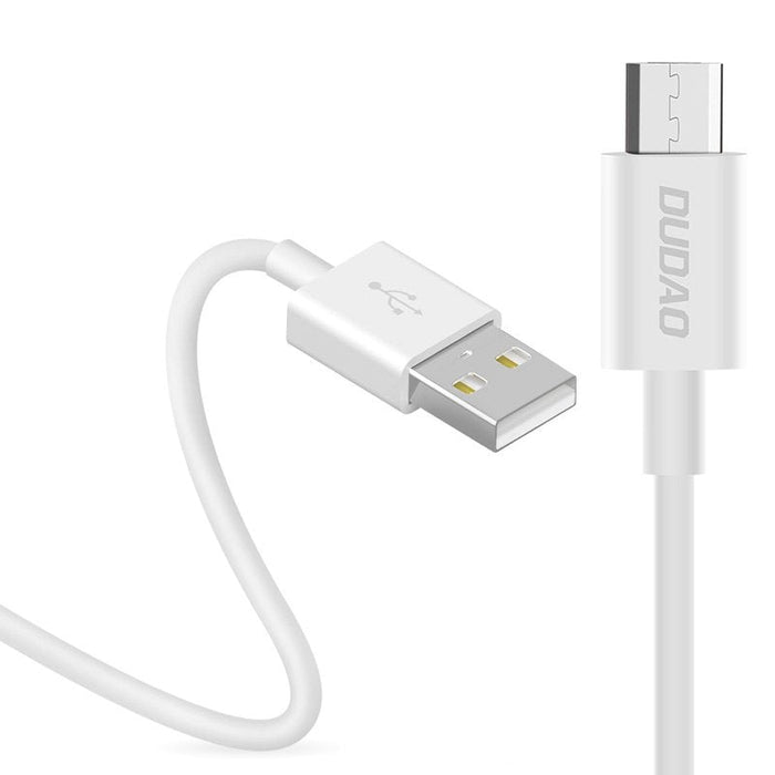 Кабел Dudao USB към Micro - USB 3A 1m Бял