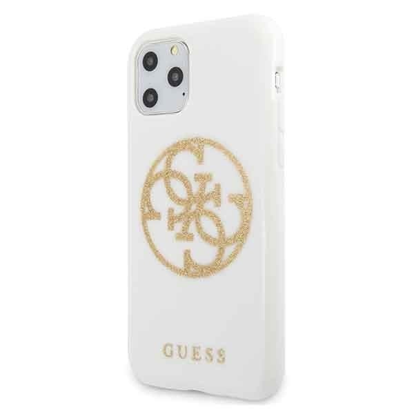 Кейс Guess Glitter за Apple iPhone 11 Pro Бял