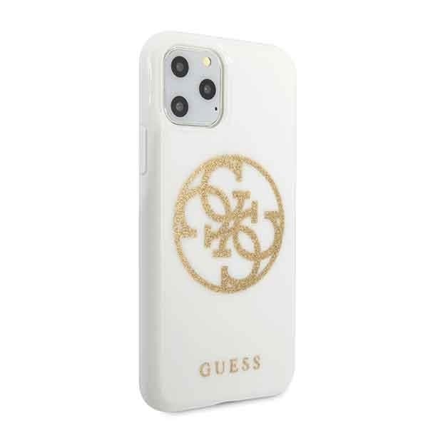 Кейс Guess Glitter за Apple iPhone 11 Pro Бял