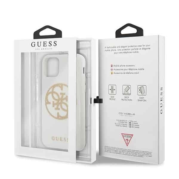 Кейс Guess Glitter за Apple iPhone 11 Pro Бял