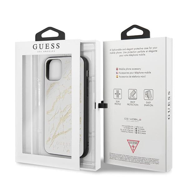 Кейс Guess Glitter Marble Glass за Apple iPhone 11