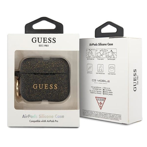 Силиконов кейс Guess за Apple AirPods Pro Черен