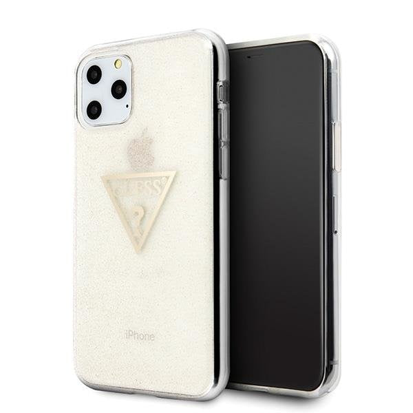 Кейс Guess Glitter Triangle за Apple iPhone 11 Pro Златист