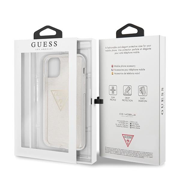 Кейс Guess Glitter Triangle за Apple iPhone 11 Pro Златист