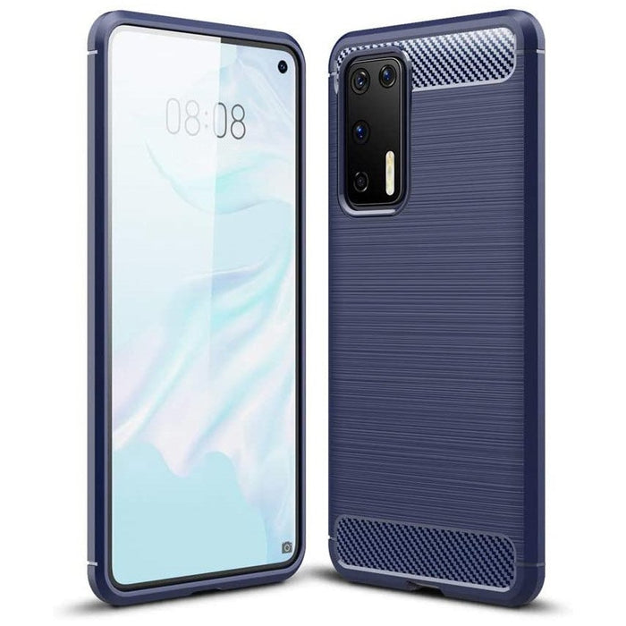 Калъф за телефон Carbon Case TPU Huawei P40 син