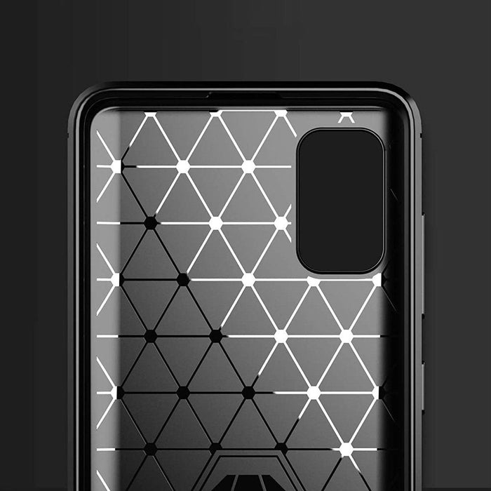 Калъф за телефон Carbon Case TPU Samsung Galaxy A41 син