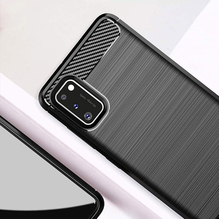 Калъф за телефон Carbon Case TPU Samsung Galaxy A41 син