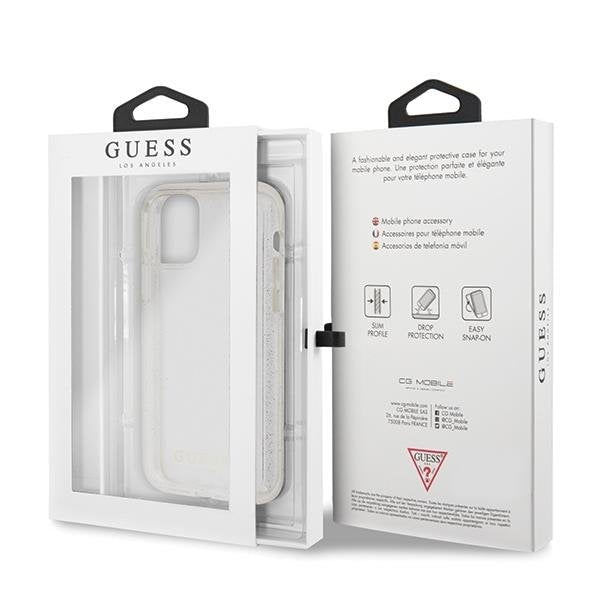 Калъф Guess Glitter Circle за iPhone 11 Pro Silver