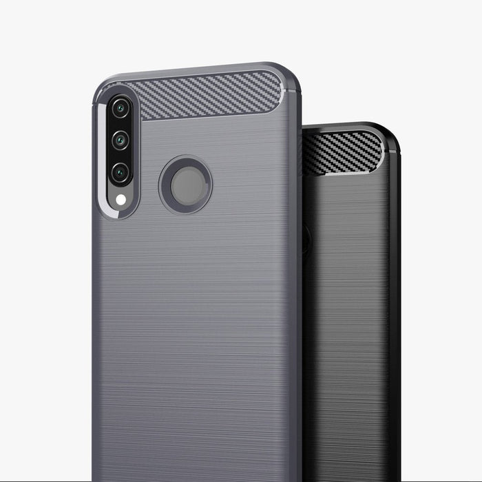 Калъф за телефон Carbon Flexible TPU Huawei Y6p син