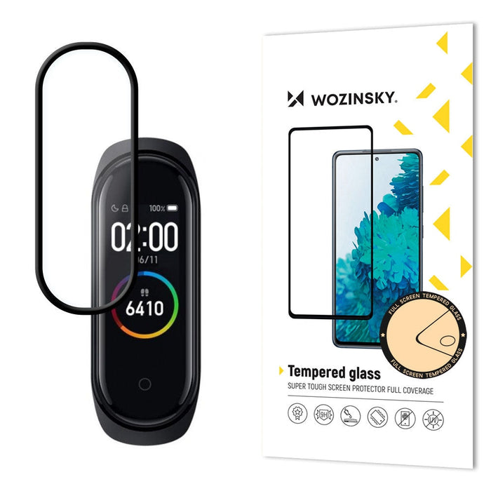 Протектор Wozinsky Full Glue за Xiaomi Mi Band 6 / 5 Черен