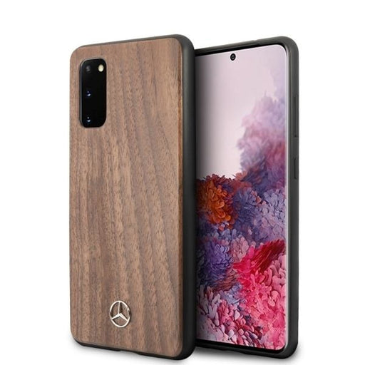 Кейс Mercedes Wood Line Walnut за Samsung Galaxy S20 Кафяв