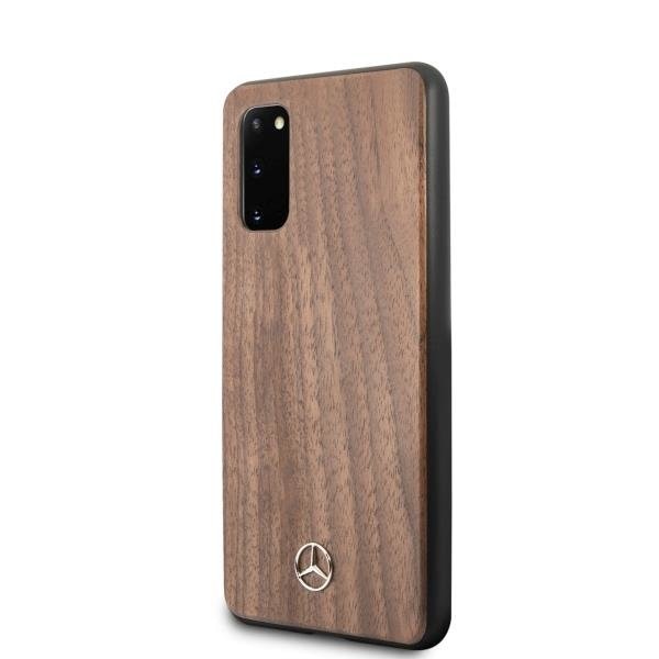 Кейс Mercedes Wood Line Walnut за Samsung Galaxy S20 Кафяв