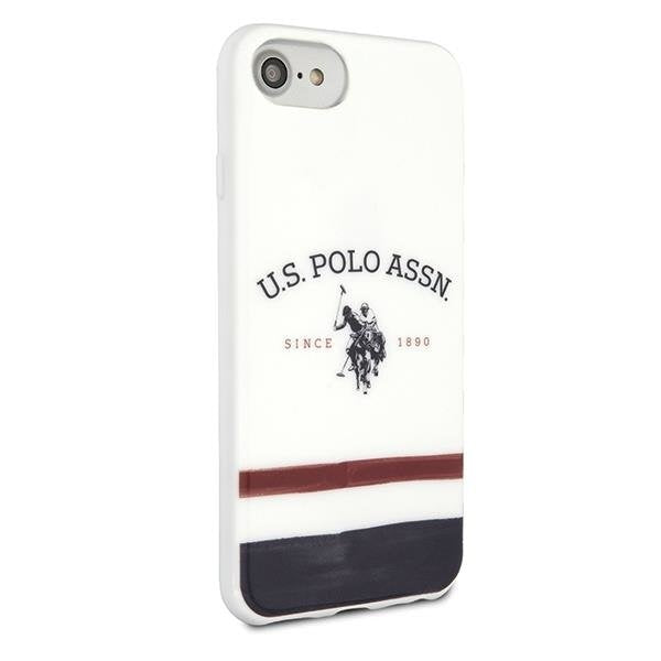 Калъф US Polo Tricolor Blurred за iPhone 7/8/SE 2 White