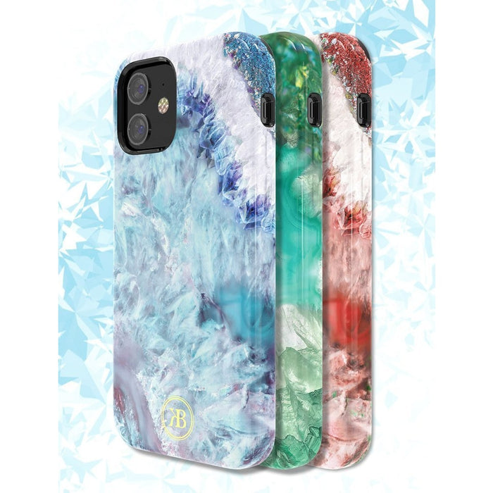 Калъф за телефон Kingxbar Agate Series iPhone 12 Mini зелен