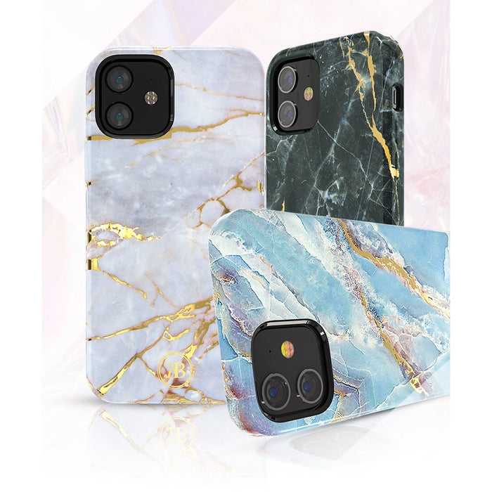 Калъф за телефон Kingxbar Marble Series iPhone 12 Mini син