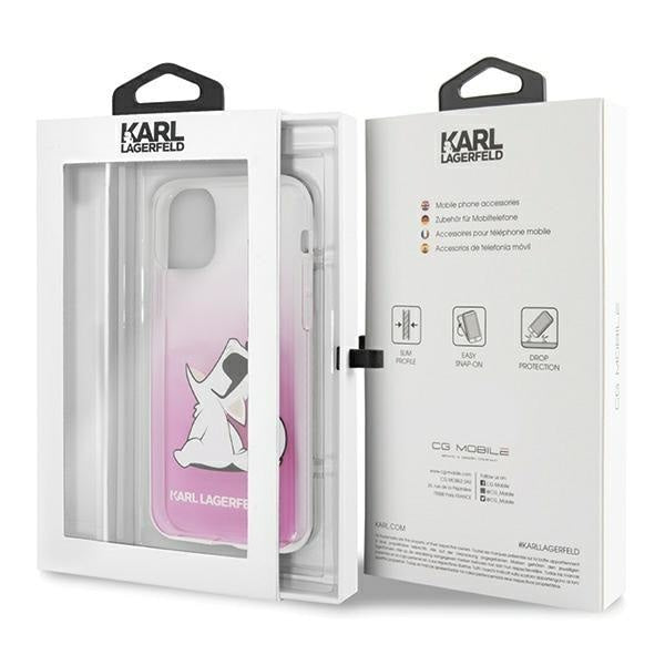 Калъф Karl Lagerfeld Choupette Fun за iPhone 12 Розов