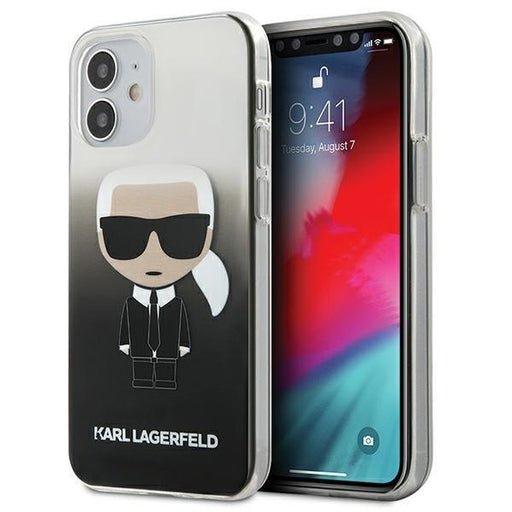 Калъф Karl Lagerfeld Gradient Ikonik за iPhone 12 Mini Черен