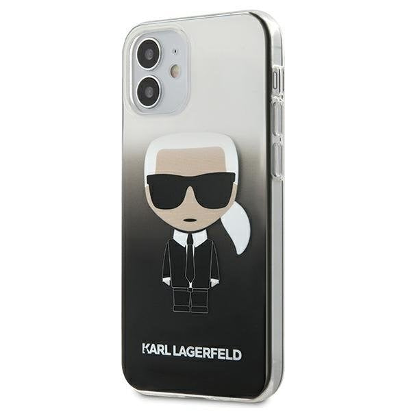 Калъф Karl Lagerfeld Gradient Ikonik за iPhone 12 Mini Черен