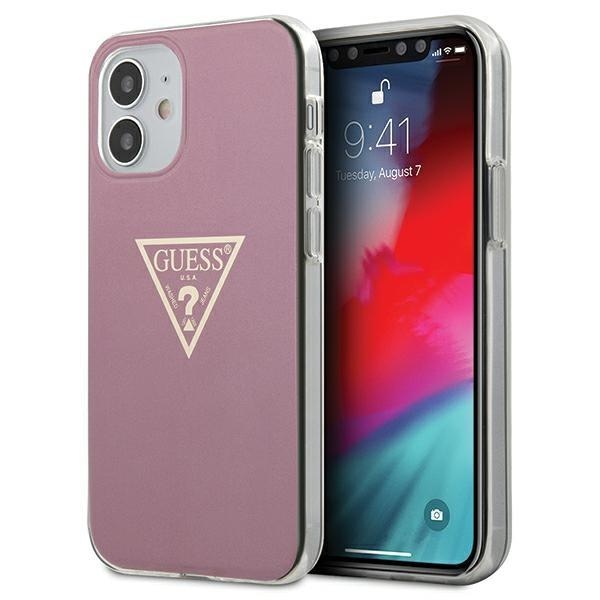 Калъф Guess TPU Metallic Collection за iPhone 12 Mini Розов