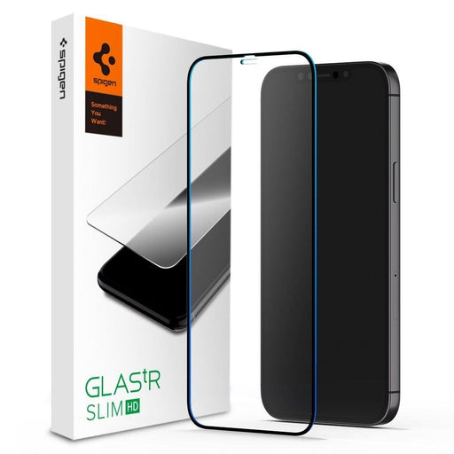 Стъклен протектор Spigen Glass Fc за iPhone 12 Mini черен