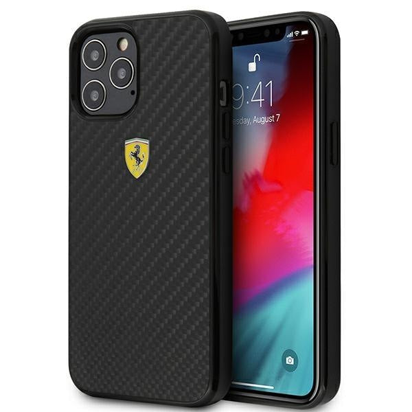 Калъф за телефон Ferrari iPhone 12 Pro черен