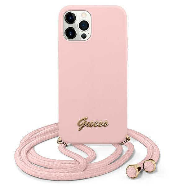 Калъф за телефон Guess Metal Logo Cord iPhone