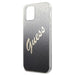 Калъф Guess Glitter Gradient Script за iPhone 12 Сив / Черен