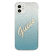 Калъф Guess Glitter Gradient Script за iPhone 12 Mini Син