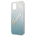 Калъф Guess Glitter Gradient Script за iPhone 12 Mini Син